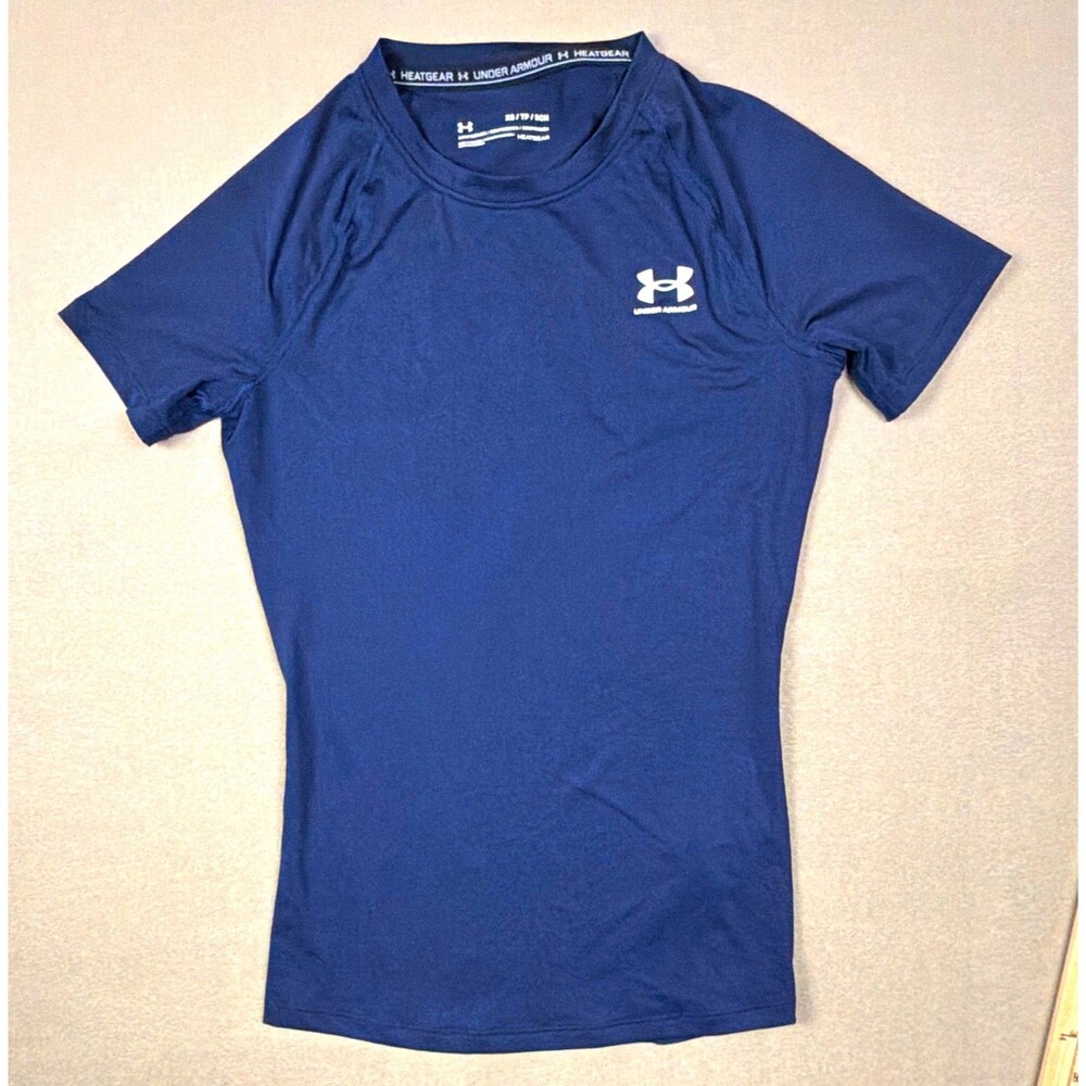 Under Armour HeatGear Compression Men's Blue XS Short Sleeve Crew Neck T-Shirt